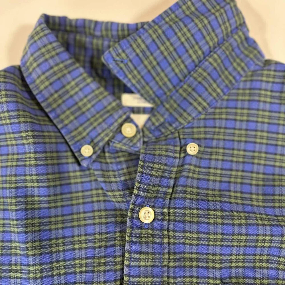 GAP Men’s L Standard Fit‎ Stretch Plaid Button-Down Shirt - Picture 12 of 14